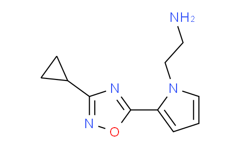 CAS No. 1707594-73-7, 2-(2-(3-Cyclopropyl-1,2,4-oxadiazol-5-yl)-1H-pyrrol-1-yl)ethanamine