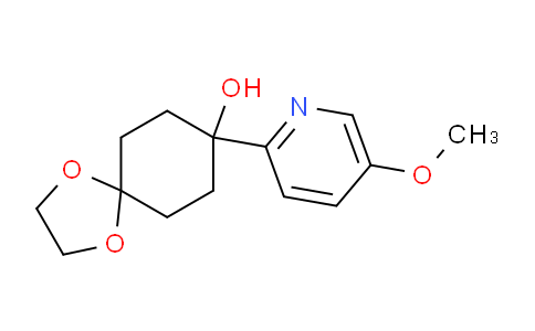 CAS No. 1228652-19-4, 8-Hydroxy-8-(5-methoxy-2-pyridyl)-1,4-dioxaspiro[4.5]decane