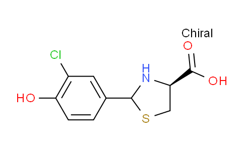 CAS No. 1265908-23-3, (4S)-2-(3-Chloro-4-hydroxyphenyl)thiazolidine-4-carboxylic acid