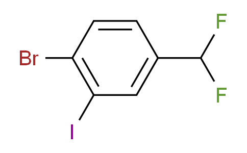CAS No. 1261671-65-1, 1-Bromo-4-(difluoromethyl)-2-iodobenzene