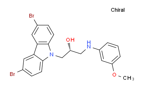 CAS No. 1235481-43-2, (R)-1-(3,6-Dibromo-9H-carbazol-9-yl)-3-((3-methoxyphenyl)amino)propan-2-ol