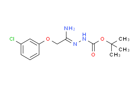 CAS No. 1053655-83-6, tert-Butyl 2-(1-amino-2-(3-chlorophenoxy)ethylidene)hydrazinecarboxylate