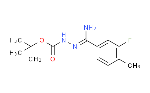 CAS No. 1053655-97-2, tert-Butyl 2-(amino(3-fluoro-4-methylphenyl)methylene)hydrazinecarboxylate