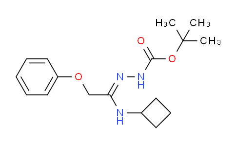 CAS No. 1053657-19-4, tert-Butyl 2-(1-(cyclobutylamino)-2-phenoxyethylidene)hydrazinecarboxylate