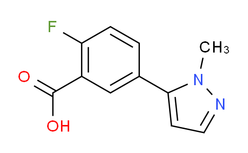 CAS No. 1342382-45-9, 2-Fluoro-5-(1-methyl-5-pyrazolyl)benzoic Acid