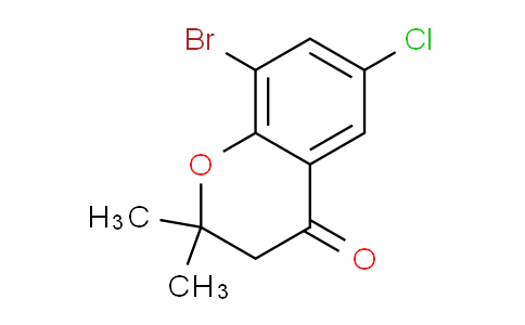 CAS No. 1342530-69-1, 8-Bromo-6-chloro-2,2-dimethylchroman-4-one