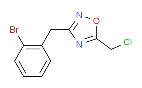 CAS No. 1339141-04-6, 3-[(2-Bromophenyl)methyl]-5-(chloromethyl)-1,2,4-oxadiazole