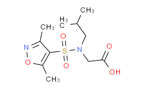CAS No. 946505-84-6, 2-(N-ISOBUTYL-3,5-DIMETHYLISOXAZOLE-4-SULFONAMIDO)ACETIC ACID