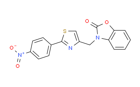 CAS No. 903852-44-8, 3-((2-(4-Nitrophenyl)thiazol-4-yl)methyl)benzo[d]oxazol-2(3H)-one