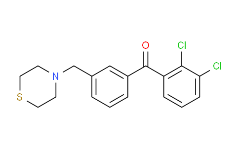 CAS No. 898787-78-5, 2,3-Dichloro-3'-thiomorpholinomethyl benzophenone