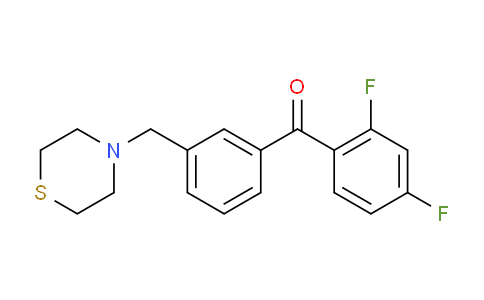 CAS No. 898787-93-4, 2,4-Difluoro-3'-thiomorpholinomethyl benzophenone