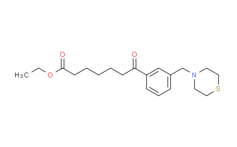 CAS No. 898788-24-4, Ethyl 7-oxo-7-[3-(thiomorpholinomethyl)phenyl]heptanoate