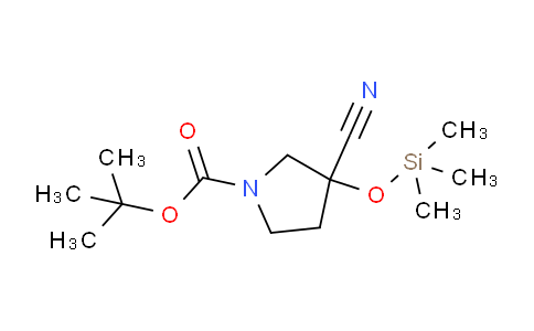 CAS No. 942190-60-5, tert-Butyl 3-cyano-3-((trimethylsilyl)oxy)pyrrolidine-1-carboxylate