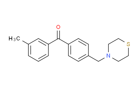 CAS No. 898782-25-7, 3-Methyl-4'-thiomorpholinomethyl benzophenone