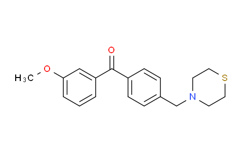CAS No. 898782-34-8, 3-Methoxy-4'-thiomorpholinomethyl benzophenone