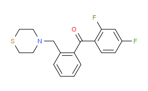CAS No. 898782-41-7, 2,4-Difluoro-2'-thiomorpholinomethyl benzophenone