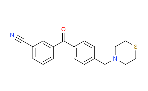 CAS No. 898782-43-9, 3-Cyano-4'-thiomorpholinomethyl benzophenone