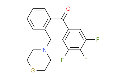 CAS No. 898782-50-8, 2'-Thiomorpholinomethyl-3,4,5-trifluorobenzophenone