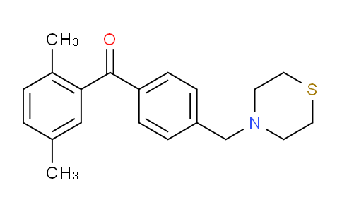 CAS No. 898782-75-7, 2,5-Dimethyl-4'-thiomorpholinomethyl benzophenone