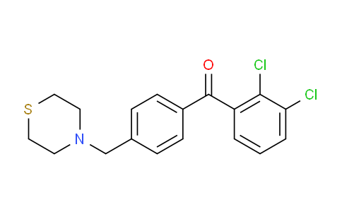 CAS No. 898783-10-3, 2,3-Dichloro-4'-thiomorpholinomethyl benzophenone