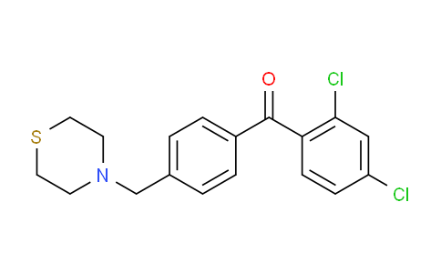 CAS No. 898783-12-5, 2,4-Dichloro-4'-thiomorpholinomethyl benzophenone
