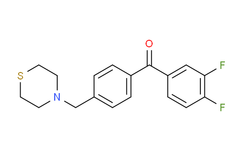 CAS No. 898783-22-7, 3,4-Difluoro-4'-thiomorpholinomethyl benzophenone