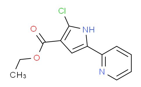 CAS No. 881732-41-8, Ethyl 2-Chloro-5-(2-pyridyl)-1H-pyrrole-3-carboxylate