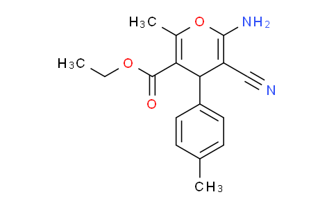 CAS No. 89809-75-6, Ethyl 6-amino-5-cyano-2-methyl-4-(p-tolyl)-4H-pyran-3-carboxylate