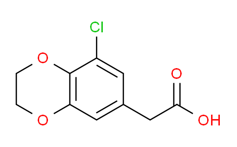 CAS No. 878466-37-6, 2-(8-Chloro-2,3-dihydrobenzo[b][1,4]dioxin-6-yl)acetic acid