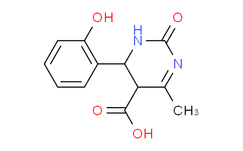 CAS No. 69785-28-0, 1,2,5,6-Tetrahydro-6-(2-hydroxyphenyl)-4-methyl-2-oxo-5-pyrimidinecarboxylic acid
