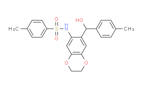 CAS No. 886493-39-6, N-(7-(Hydroxy(p-tolyl)methyl)-2,3-dihydrobenzo[b][1,4]dioxin-6-yl)-4-methylbenzenesulfonamide