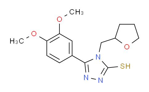 CAS No. 917746-92-0, 5-(3,4-Dimethoxyphenyl)-4-((tetrahydrofuran-2-yl)methyl)-4H-1,2,4-triazole-3-thiol