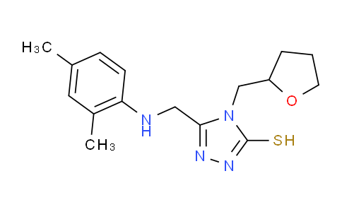 CAS No. 917747-79-6, 5-(((2,4-Dimethylphenyl)amino)methyl)-4-((tetrahydrofuran-2-yl)methyl)-4H-1,2,4-triazole-3-thiol