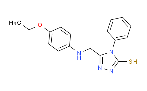 CAS No. 917750-40-4, 5-(((4-Ethoxyphenyl)amino)methyl)-4-phenyl-4H-1,2,4-triazole-3-thiol