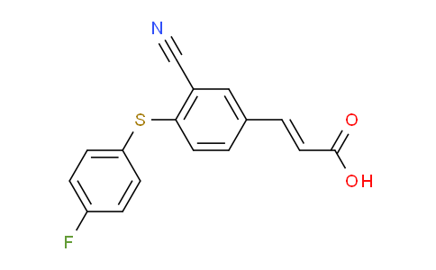 CAS No. 951624-12-7, (E)-3-(3-CYANO-4-(4-FLUOROPHENYLTHIO)PHENYL)ACRYLIC ACID