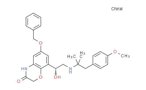 CAS No. 869478-13-7, (R)-6-(Benzyloxy)-8-[1-hydroxy-2-[[1-(4-methoxyphenyl)-2-methyl-2-propyl]amino]ethyl]-2H-benzo[b][1,4]oxazin-3(4H)-one