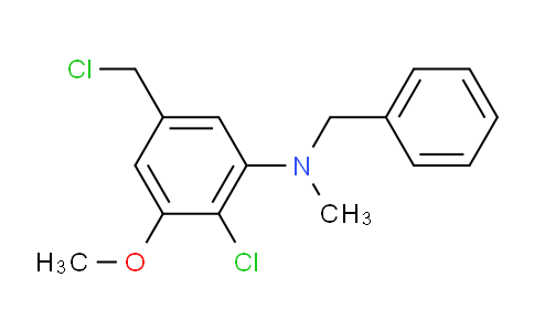 CAS No. 67402-49-7, N-Benzyl-2-chloro-5-(chloromethyl)-3-methoxy-N-methylaniline
