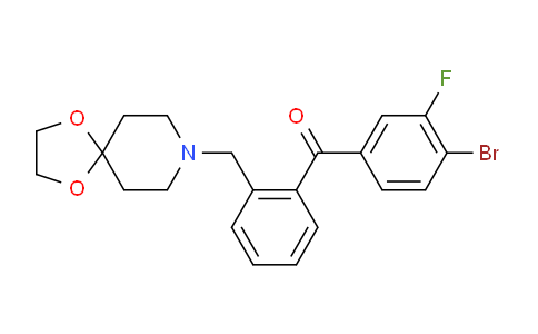 CAS No. 898756-17-7, (2-(1,4-Dioxa-8-azaspiro[4.5]decan-8-ylmethyl)phenyl)(4-bromo-3-fluorophenyl)methanone