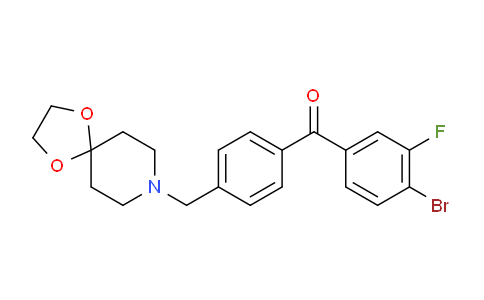 CAS No. 898758-00-4, (4-(1,4-Dioxa-8-azaspiro[4.5]decan-8-ylmethyl)phenyl)(4-bromo-3-fluorophenyl)methanone