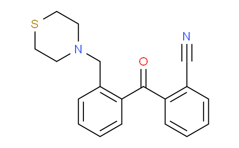 CAS No. 898781-54-9, 2-Cyano-2'-thiomorpholinomethyl benzophenone