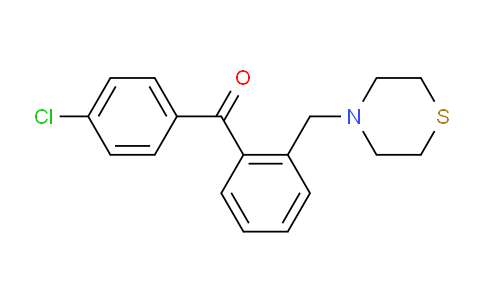 CAS No. 898781-76-5, 4'-Chloro-2-thiomorpholinomethyl benzophenone