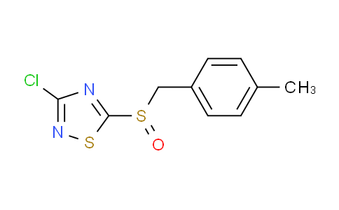 CAS No. 845879-27-8, 3-Chloro-5-((4-methylbenzyl)sulfinyl)-1,2,4-thiadiazole