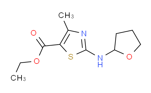 CAS No. 886497-61-6, Ethyl 4-methyl-2-((tetrahydrofuran-2-yl)amino)thiazole-5-carboxylate