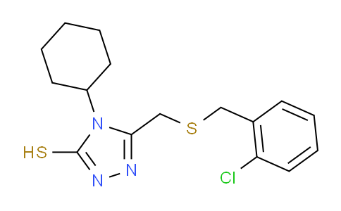 CAS No. 540518-43-2, 5-(((2-Chlorobenzyl)thio)methyl)-4-cyclohexyl-4H-1,2,4-triazole-3-thiol
