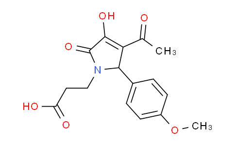 CAS No. 370584-35-3, 3-(3-Acetyl-4-hydroxy-2-(4-methoxyphenyl)-5-oxo-2,5-dihydro-1H-pyrrol-1-yl)propanoic acid