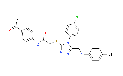 MC817601 | 482638-19-7 | N-(4-Acetylphenyl)-2-((4-(4-chlorophenyl)-5-((p-tolylamino)methyl)-4H-1,2,4-triazol-3-yl)thio)acetamide