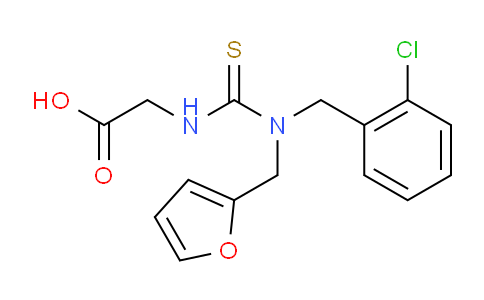 CAS No. 656815-90-6, 2-(3-(2-Chlorobenzyl)-3-(furan-2-ylmethyl)thioureido)acetic acid