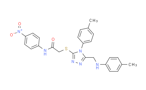 493013-21-1 | N-(4-Nitrophenyl)-2-((4-(p-tolyl)-5-((p-tolylamino)methyl)-4H-1,2,4-triazol-3-yl)thio)acetamide
