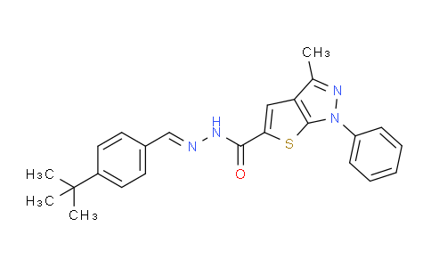 402840-91-9 | N'-(4-(tert-Butyl)benzylidene)-3-methyl-1-phenyl-1H-thieno[2,3-c]pyrazole-5-carbohydrazide