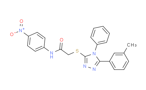 CAS No. 505065-03-2, N-(4-Nitrophenyl)-2-((4-phenyl-5-(m-tolyl)-4H-1,2,4-triazol-3-yl)thio)acetamide